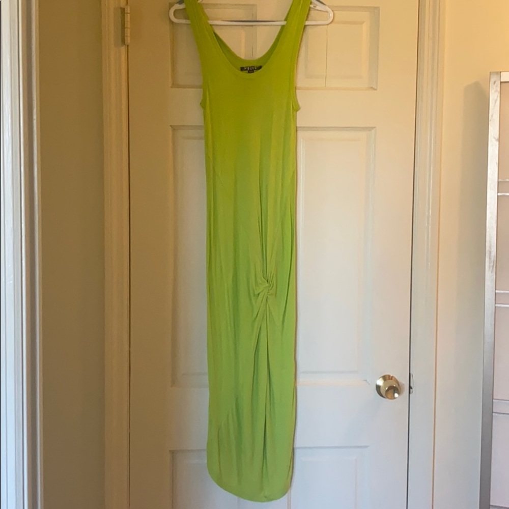 Volcom Lime Green Midi Dress, size small, vintage